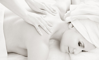 Image showing monochrome professional massage #2