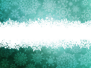 Image showing Winter background with snowflakes. EPS 10