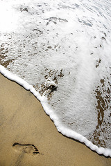 Image showing Dramatic Beach Footprint