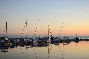 Image showing Small boat harbour