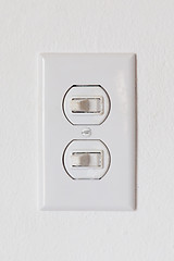 Image showing Close-up of an obsolete light-switches