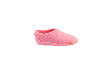 Image showing Pink toy shoe isolated