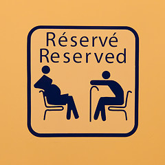 Image showing Reserved for pregnant women and the elderly