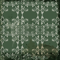 Image showing Green  vintage background  in scrapbook style