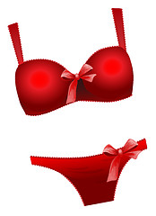 Image showing seductive red  lingerie collection