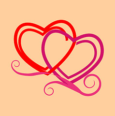 Image showing stylized hearts