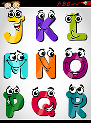 Image showing cute letters alphabet cartoon illustration