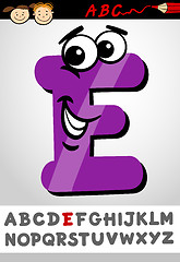 Image showing funny letter e cartoon illustration