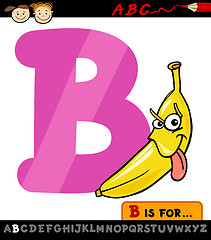 Image showing letter b with banana cartoon illustration