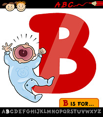 Image showing letter b with baby cartoon illustration