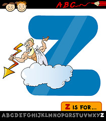 Image showing letter z with zeus cartoon illustration