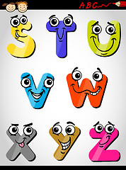 Image showing comic letters alphabet cartoon illustration