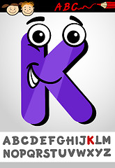 Image showing funny letter k cartoon illustration