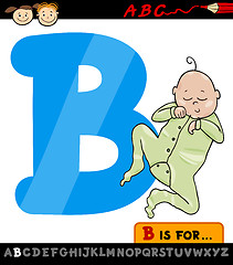 Image showing letter b with baby cartoon illustration