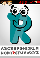 Image showing funny letter r cartoon illustration