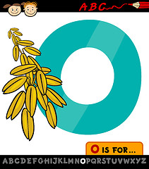 Image showing letter o with oat cartoon illustration