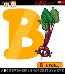 Image showing letter b with beet cartoon illustration