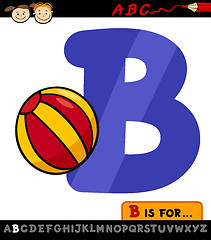 Image showing letter b with ball cartoon illustration