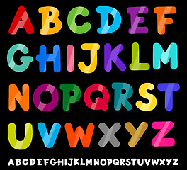 Image showing capital letters alphabet cartoon illustration