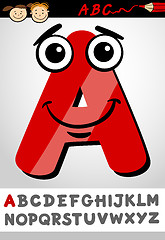 Image showing funny letter a cartoon illustration