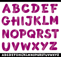 Image showing capital letters alphabet cartoon illustration