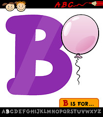 Image showing letter b with balloon cartoon illustration