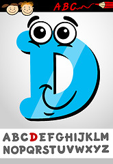 Image showing funny letter d cartoon illustration