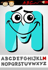 Image showing funny letter m cartoon illustration