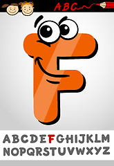 Image showing funny letter f cartoon illustration