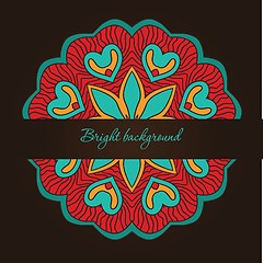 Image showing Vintage background with bright colors mandala