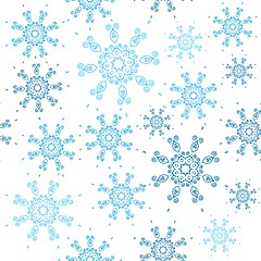 Image showing Seamless snowflakes pattern