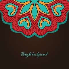 Image showing Vintage background with bright colors mandala