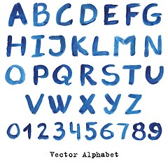 Image showing Hand drawn ink alphabet.Vector format