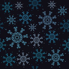 Image showing Seamless snowflakes pattern