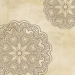 Image showing Vintage background with bright colors mandala