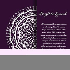 Image showing Vintage background with bright colors mandala