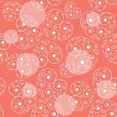 Image showing Seamless hearts background
