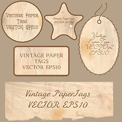Image showing Set of vector vintage cards