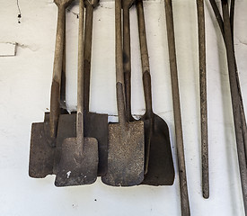 Image showing Rusty vintage spades