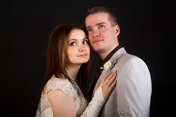 Image showing Happy newlyweds