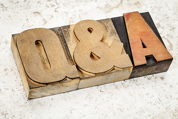 Image showing questions and answers in wood type