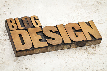 Image showing blog design in wood type