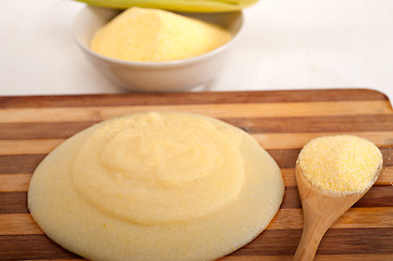 Image showing polenta corn maize flour cream