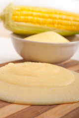 Image showing polenta corn maize flour cream