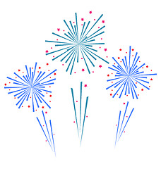 Image showing Sketch abstract colorful exploding firework