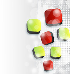 Image showing Abstract squares background for your advertise card