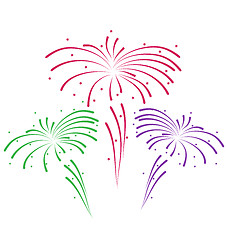 Image showing Sketch for abstract colorful firework