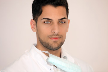 Image showing Handsome serious male doctor