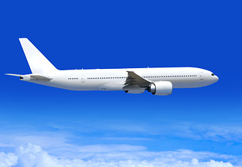 Image showing passenger plane in aerosphere