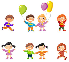 Image showing Cartoon drawings of children 